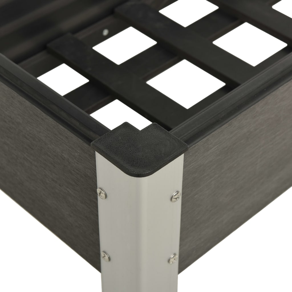 Ζαρντινιέρα Υπερυψωμένη Γκρι 75 x 40 x 75 εκ. από WPC - PAKOBAZAAR