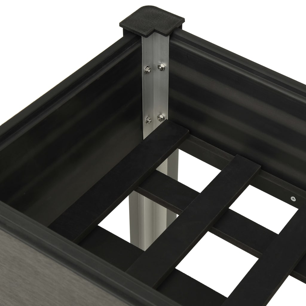 Ζαρντινιέρα Υπερυψωμένη Γκρι 75 x 40 x 75 εκ. από WPC - PAKOBAZAAR