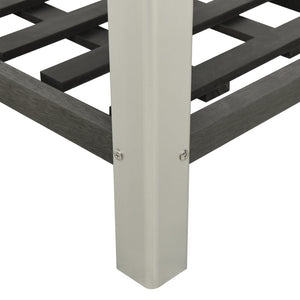 Ζαρντινιέρα Υπερυψωμένη με Ράφι Γκρι 50 x 50 x 90 εκ. από WPC - PAKOBAZAAR