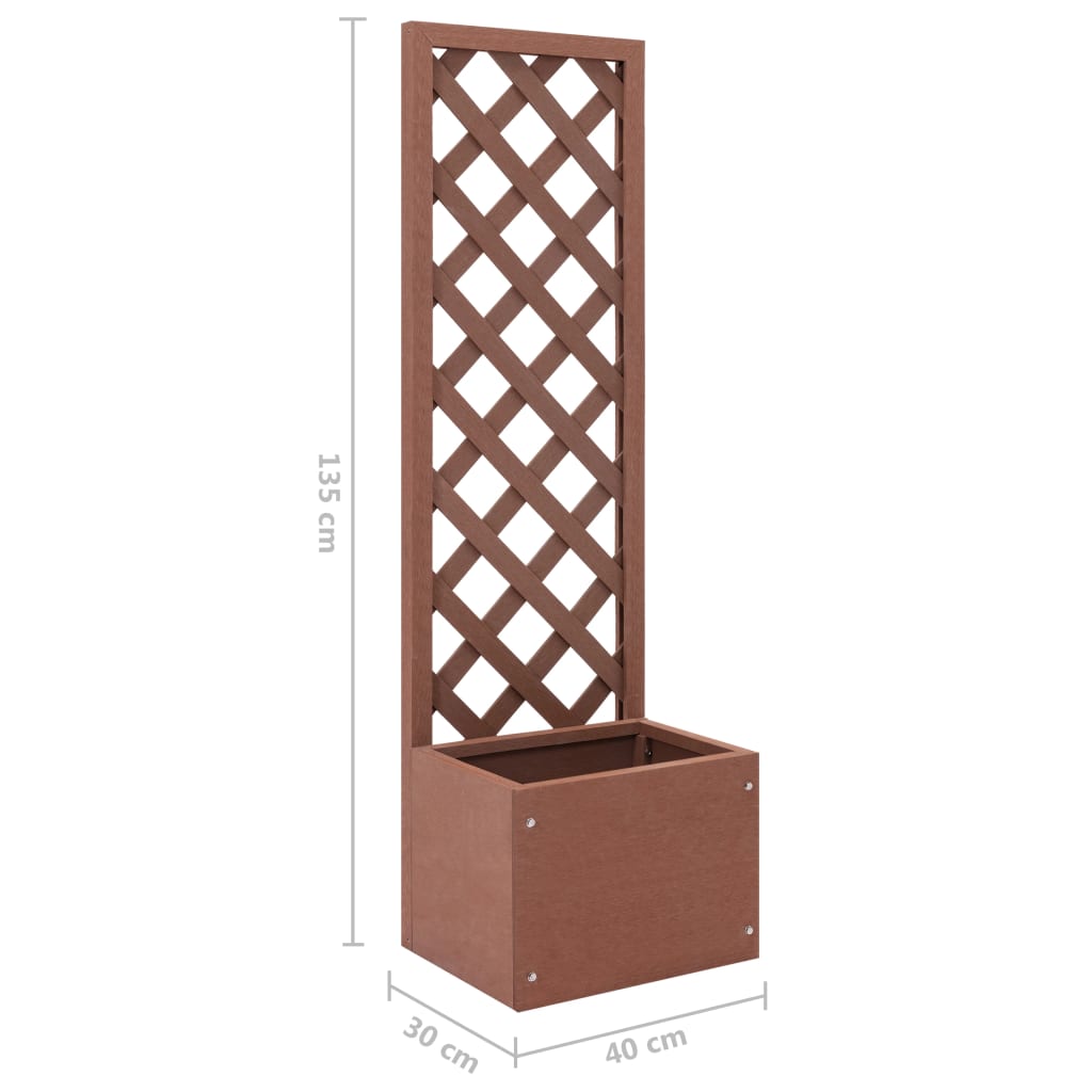 Γλάστρα με Καφασωτό 40 x 30 x 135 εκ. από WPC - Pakobazaar