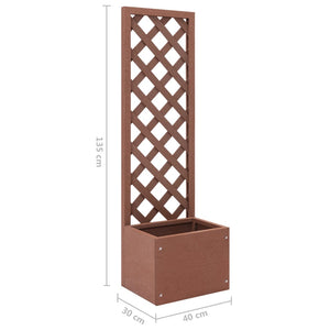 Γλάστρα με Καφασωτό 40 x 30 x 135 εκ. από WPC - Pakobazaar