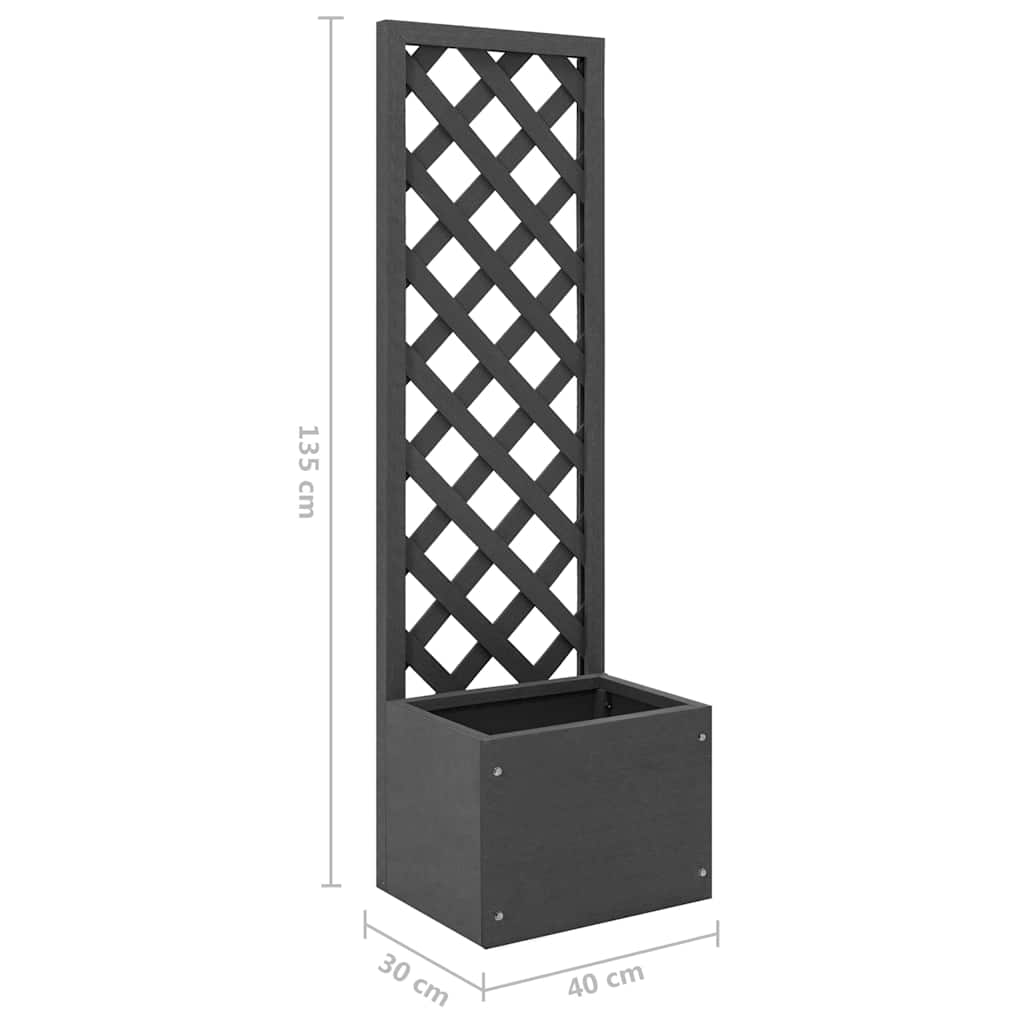 Γλάστρα με Καφασωτό 40 x 30 x 135 εκ. από WPC - Pakobazaar
