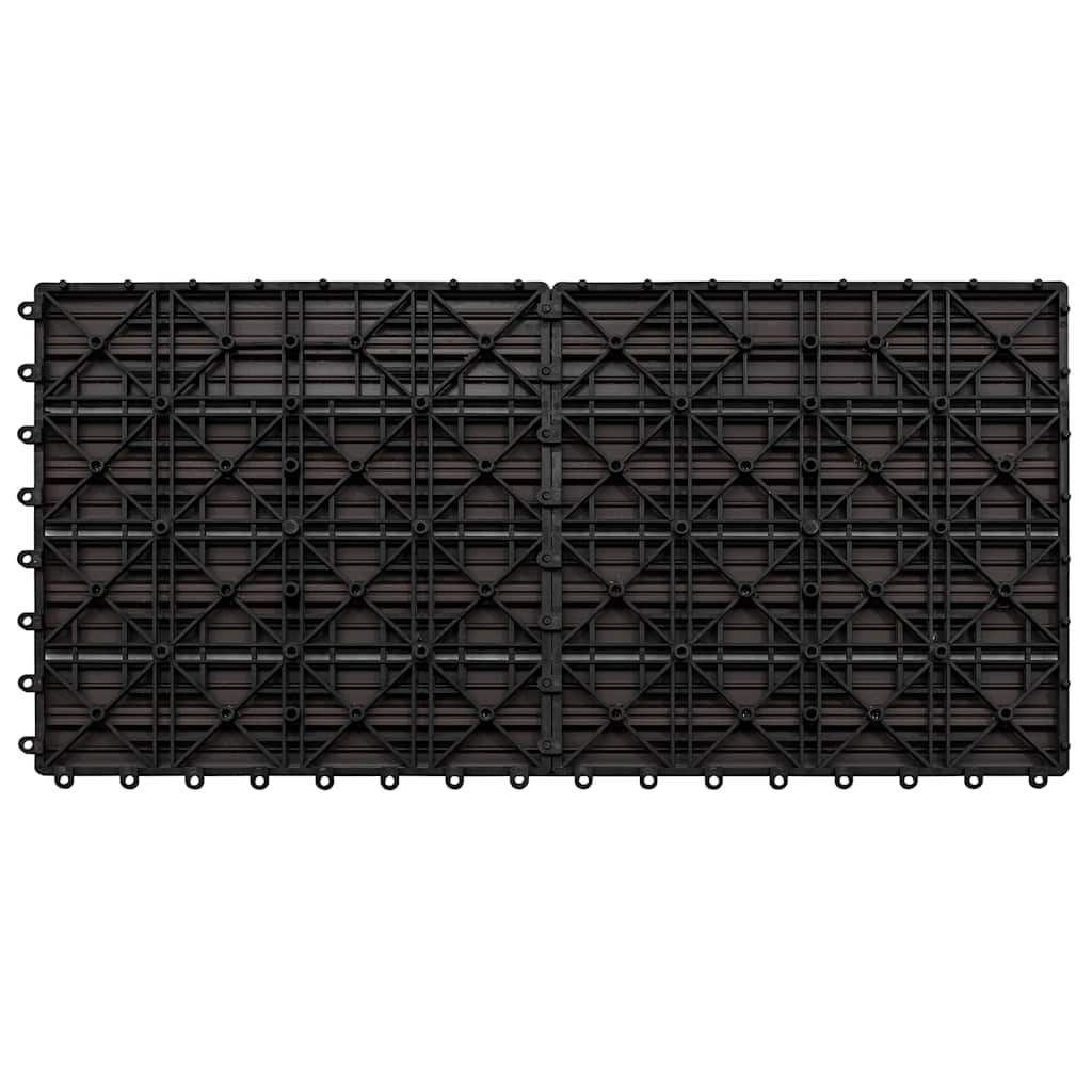 Πλακάκια Deck 6 τεμ. Σκούρο Καφέ 60 x 30 εκ. 1,08 μ² από WPC - Pakobazaar
