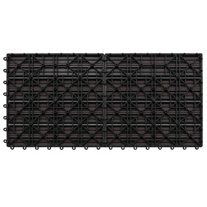 Πλακάκια Deck 6 τεμ. Σκούρο Καφέ 60 x 30 εκ. 1,08 μ² από WPC - Pakobazaar