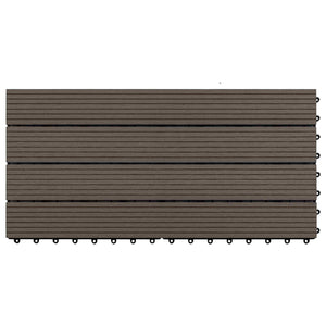 Πλάκα Κατασκευής 6 pcs Σκούρο Καφέ 60 x 30 cm WPC - Pakobazaar
