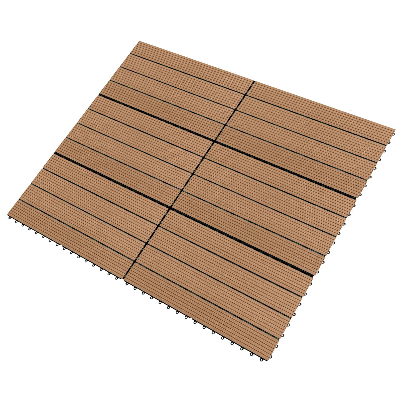Πλάκα Κατασκευής 6 pcs Καφέ 60 x 30 cm WPC - Pakobazaar