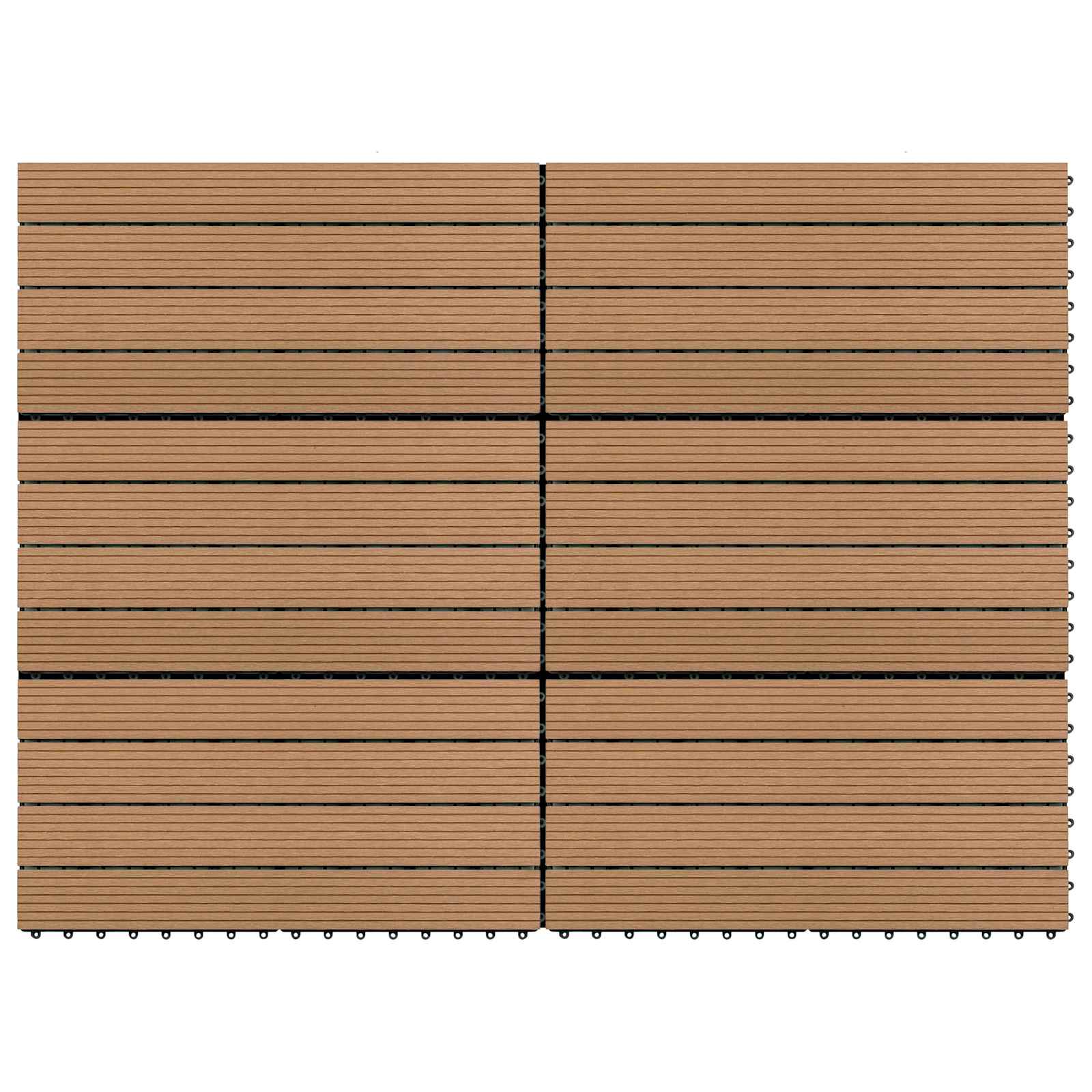 Πλάκα Κατασκευής 6 pcs Καφέ 60 x 30 cm WPC - Pakobazaar