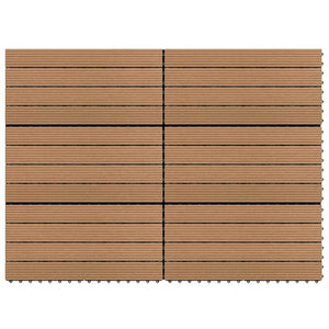 Πλάκα Κατασκευής 6 pcs Καφέ 60 x 30 cm WPC - Pakobazaar