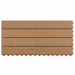 Πλάκα Κατασκευής 6 pcs Καφέ 60 x 30 cm WPC - Pakobazaar