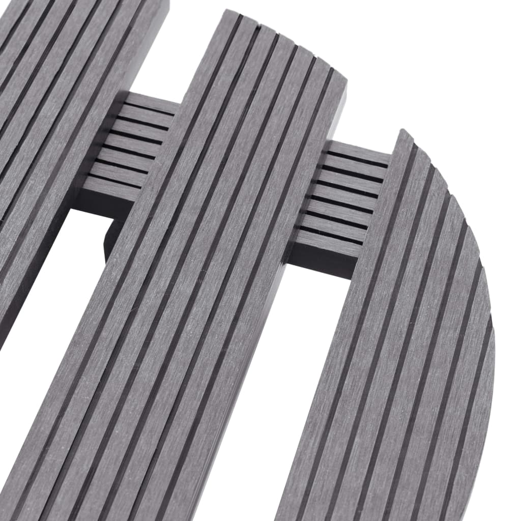 Βάσεις για Γλάστρες με Ρόδες 2 τεμ. Γκρι Ø30x7,5 εκ. από WPC - PAKOBAZAAR