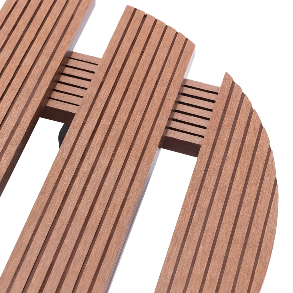 Βάσεις για Γλάστρες με Ρόδες 2 τεμ. Καφέ Ø30x7,5 εκ. από WPC - PAKOBAZAAR