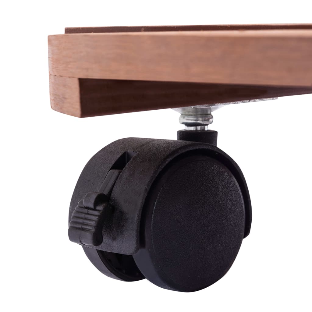 Βάσεις για Γλάστρες με Ρόδες 2 τεμ. Καφέ Ø30x7,5 εκ. από WPC - PAKOBAZAAR