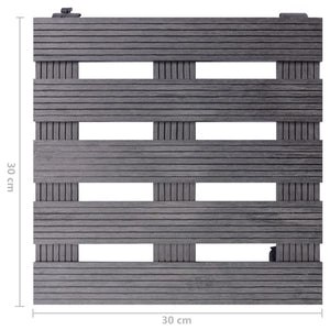 Βάσεις για Γλάστρες με Ρόδες 2 τεμ. Γκρι 30x30x7,5 εκ. από WPC