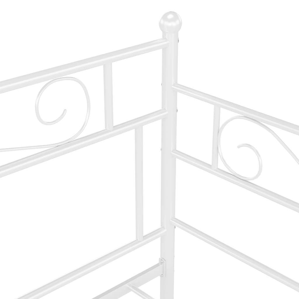 Πλαίσιο για Καναπέ - Κρεβάτι Λευκό 90 x 200 εκ. Μεταλλικό