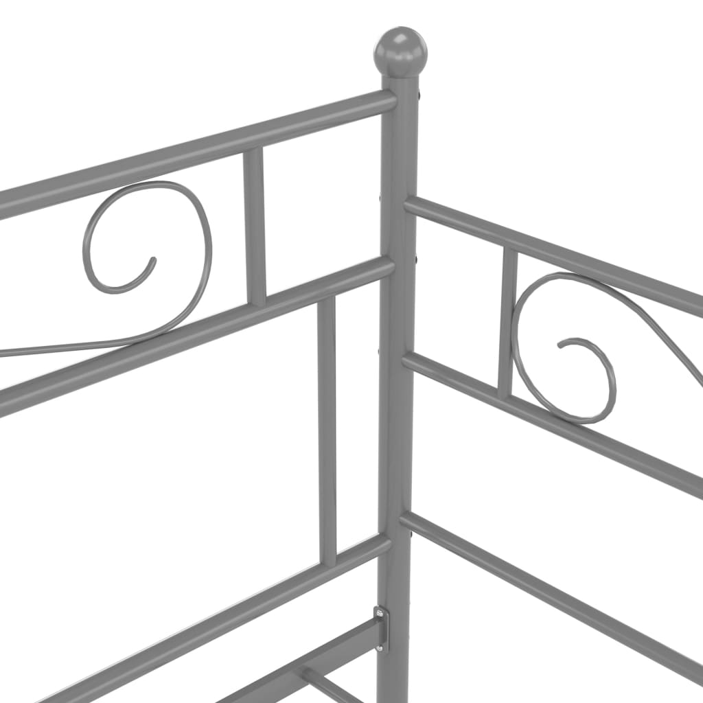 Πλαίσιο για Καναπέ - Κρεβάτι Γκρι 90 x 200 εκ. Μεταλλικό