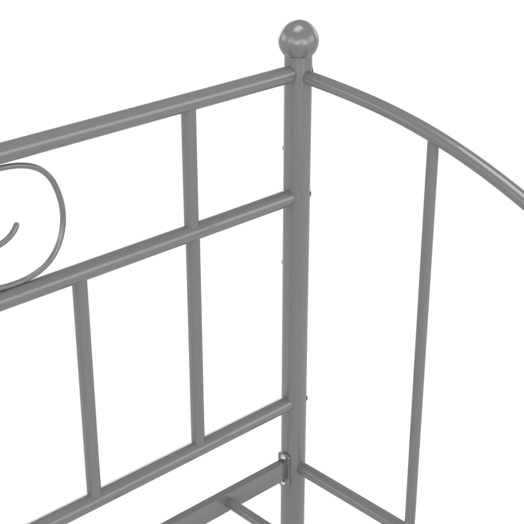 Πλαίσιο για Καναπέ - Κρεβάτι Γκρι 90 x 200 εκ. Μεταλλικό