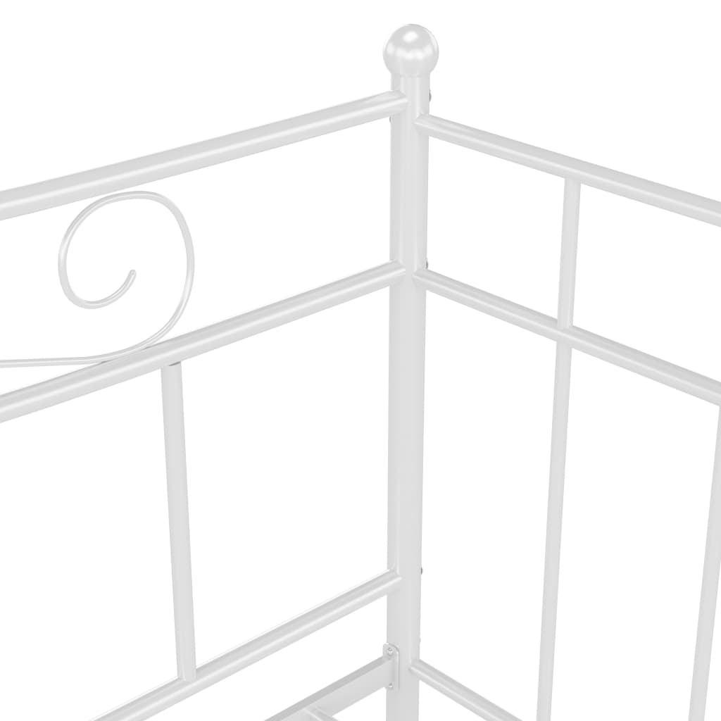 Πλαίσιο για Καναπέ - Κρεβάτι Λευκό 90 x 200 εκ. Μεταλλικό