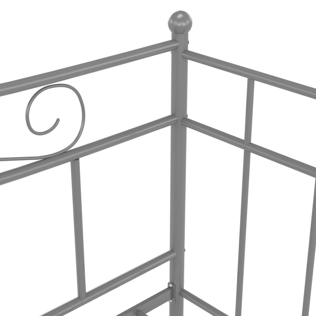 Πλαίσιο για Καναπέ - Κρεβάτι Γκρι 90 x 200 εκ. Μεταλλικό