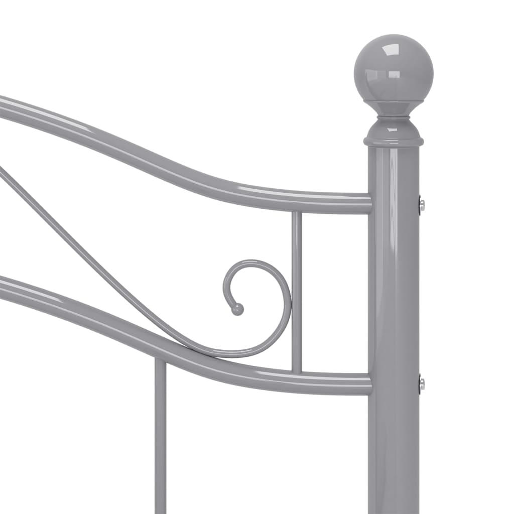 Πλαίσιο Κρεβατιού Γκρι 90 x 200 εκ. Μεταλλικό