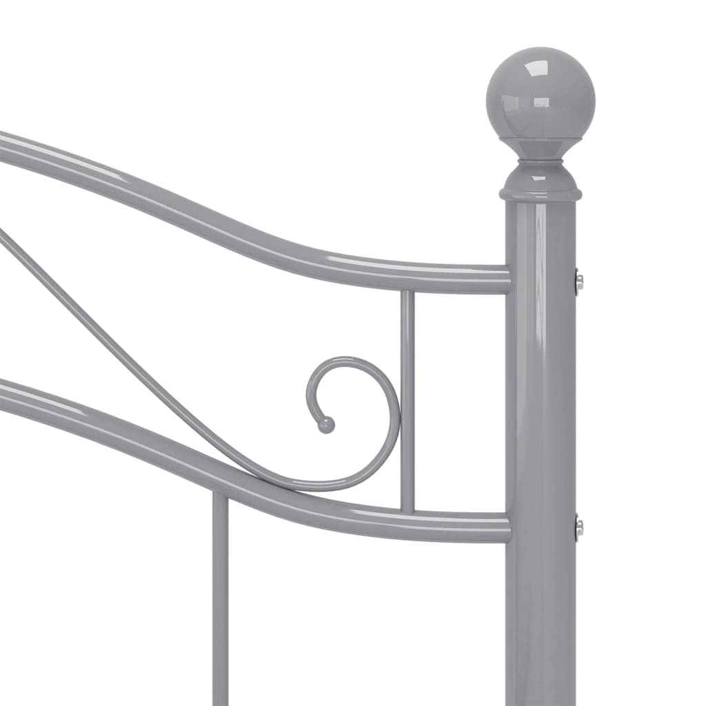 Πλαίσιο Κρεβατιού Γκρι 100 x 200 εκ. Μεταλλικό