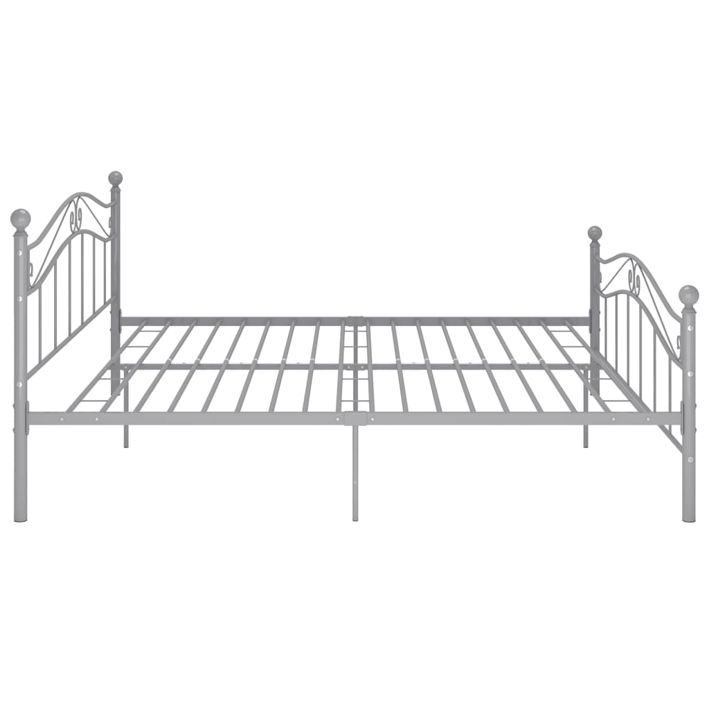Σκελετός Κρεβ. Χωρίς Στρώμα Γκρι 140 x 200 εκ. Μεταλλικό - Pakobazaar