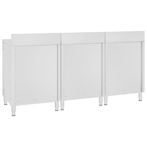 Ερμάριο Πάγκος Εργασίας 180 x 60 x 96 εκ. από Ανοξείδωτο Ατσάλι - PAKOBAZAAR