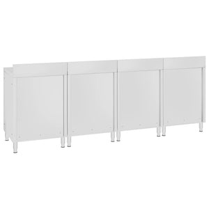 Ερμάριο Πάγκος Εργασίας 240 x 60 x 96 εκ. από Ανοξείδωτο Ατσάλι - PAKOBAZAAR