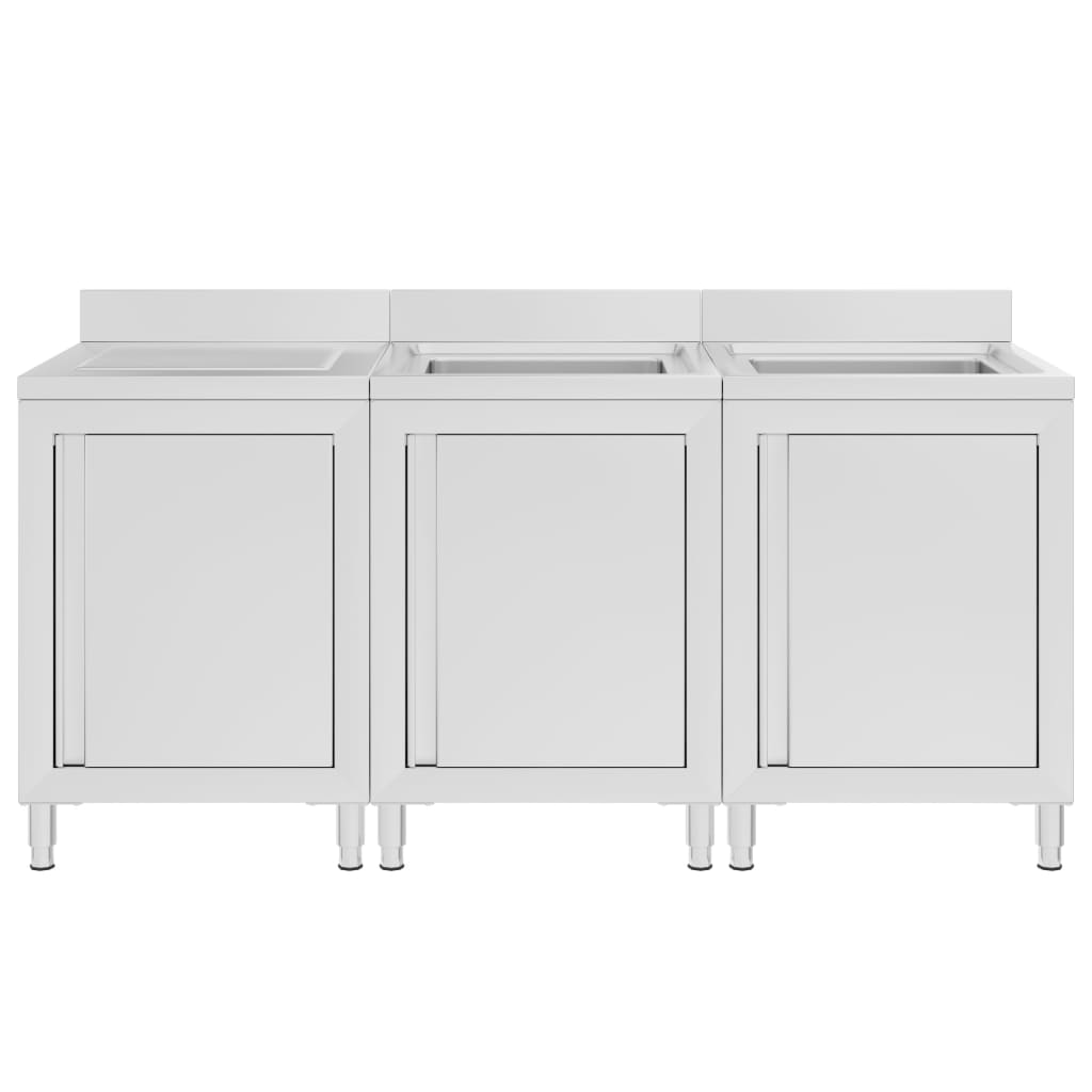 Λάντζα Κλειστή με Ερμάριο 180 x 60 x 96 εκ. Ανοξείδωτο Ατσάλι - PAKOBAZAAR