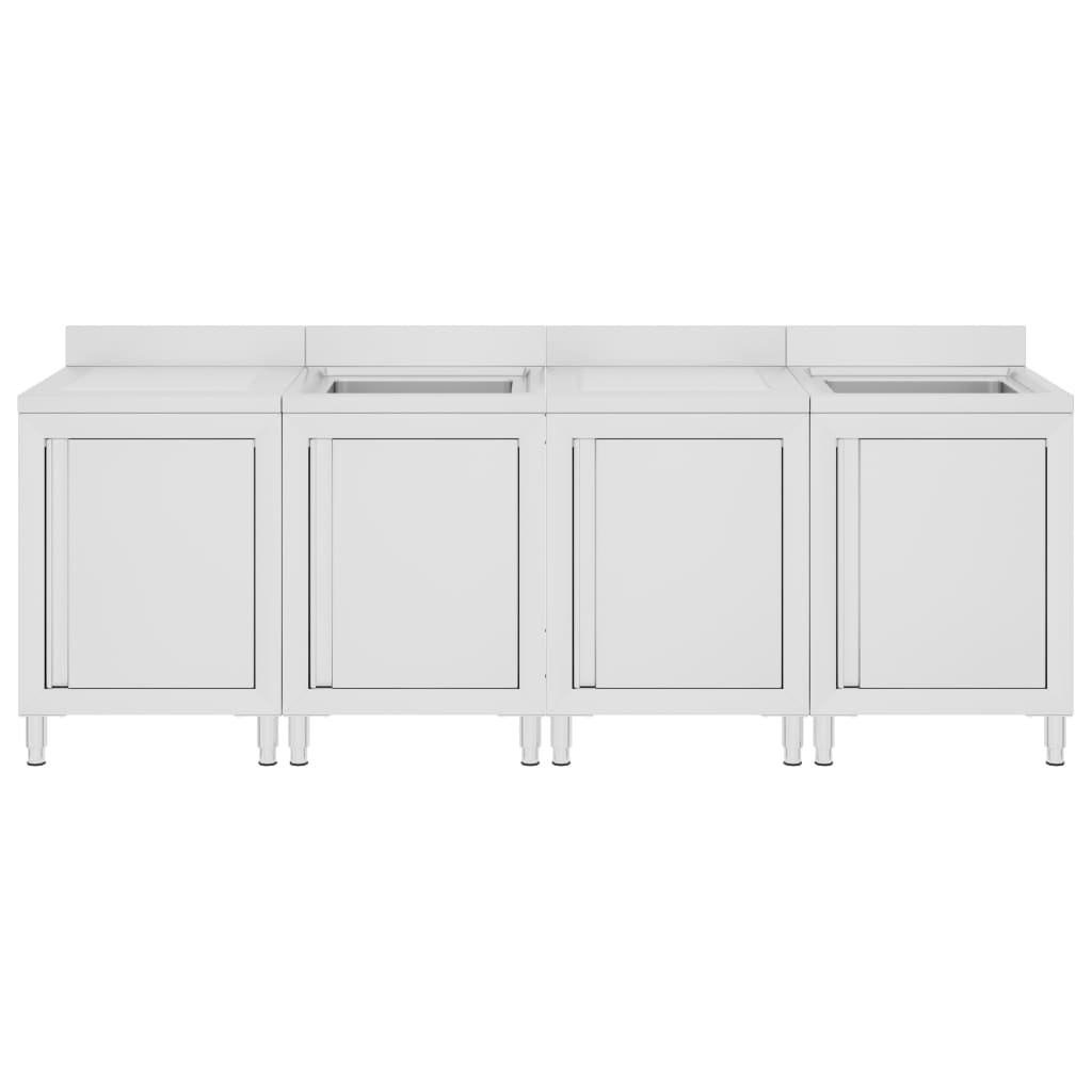 Λάντζα Κλειστή με Ερμάριο 240 x 60 x 96 εκ. Ανοξείδωτο Ατσάλι - PAKOBAZAAR