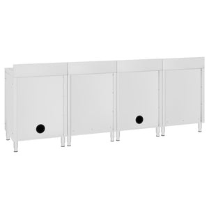 Λάντζα Κλειστή με Ερμάριο 240 x 60 x 96 εκ. Ανοξείδωτο Ατσάλι - PAKOBAZAAR