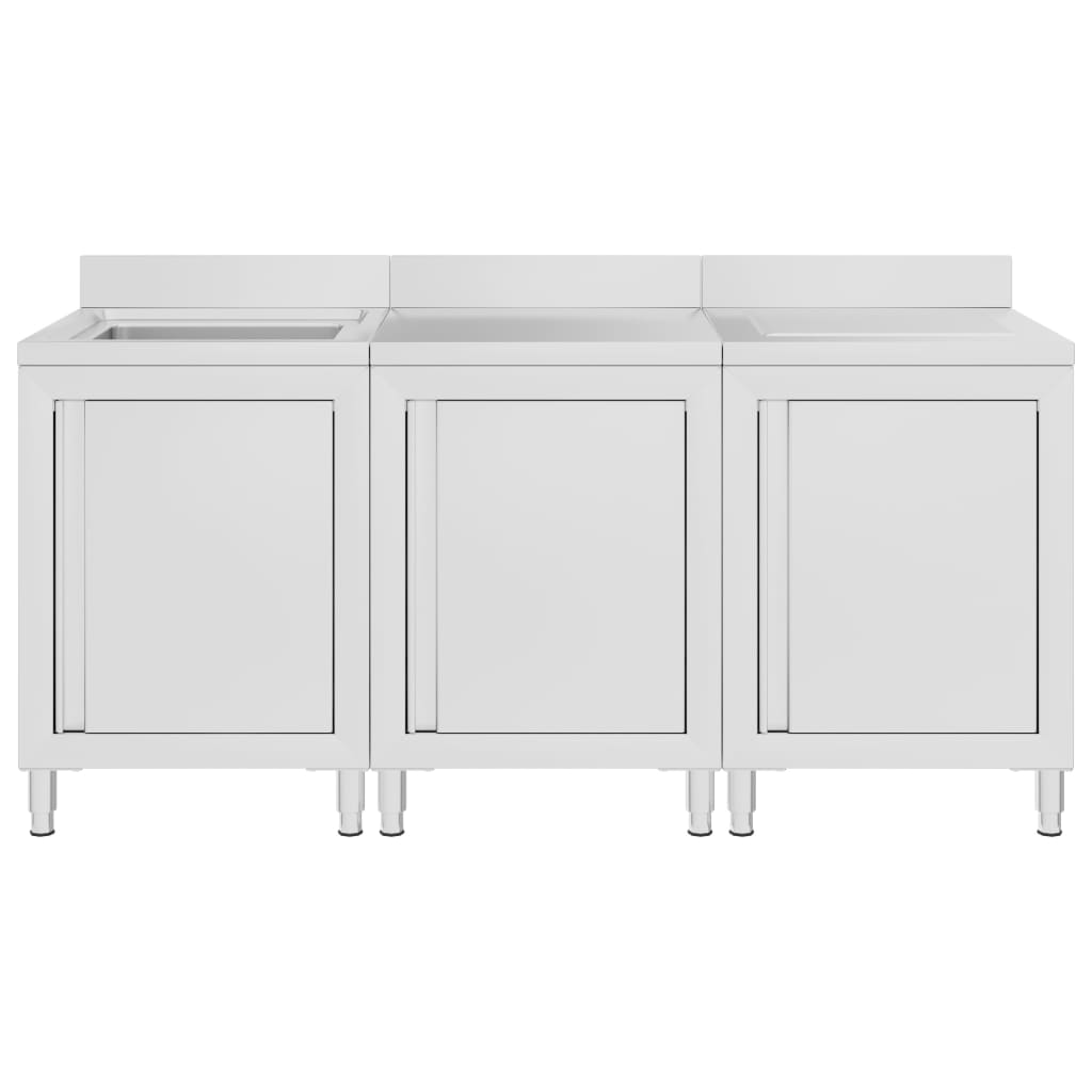 Λάντζα Κλειστή με Ερμάριο 180 x 60 x 96 εκ. Ανοξείδωτο Ατσάλι - PAKOBAZAAR