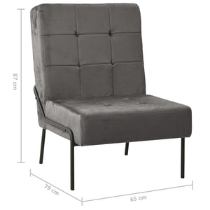 Καρέκλα Relax Σκούρο Γκρι 65 x 79 x 87 εκ. Βελούδινη