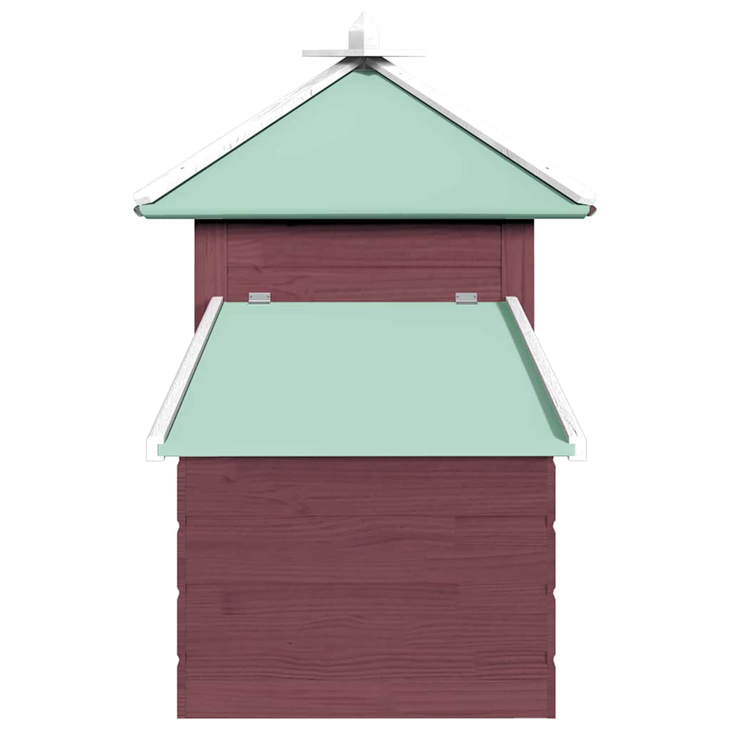 Κοτέτσι με Κουτί Ωοτοκίας Μόκα 190x72x102 εκ. Μασίφ Ξύλο Ελάτης - PAKOBAZAAR