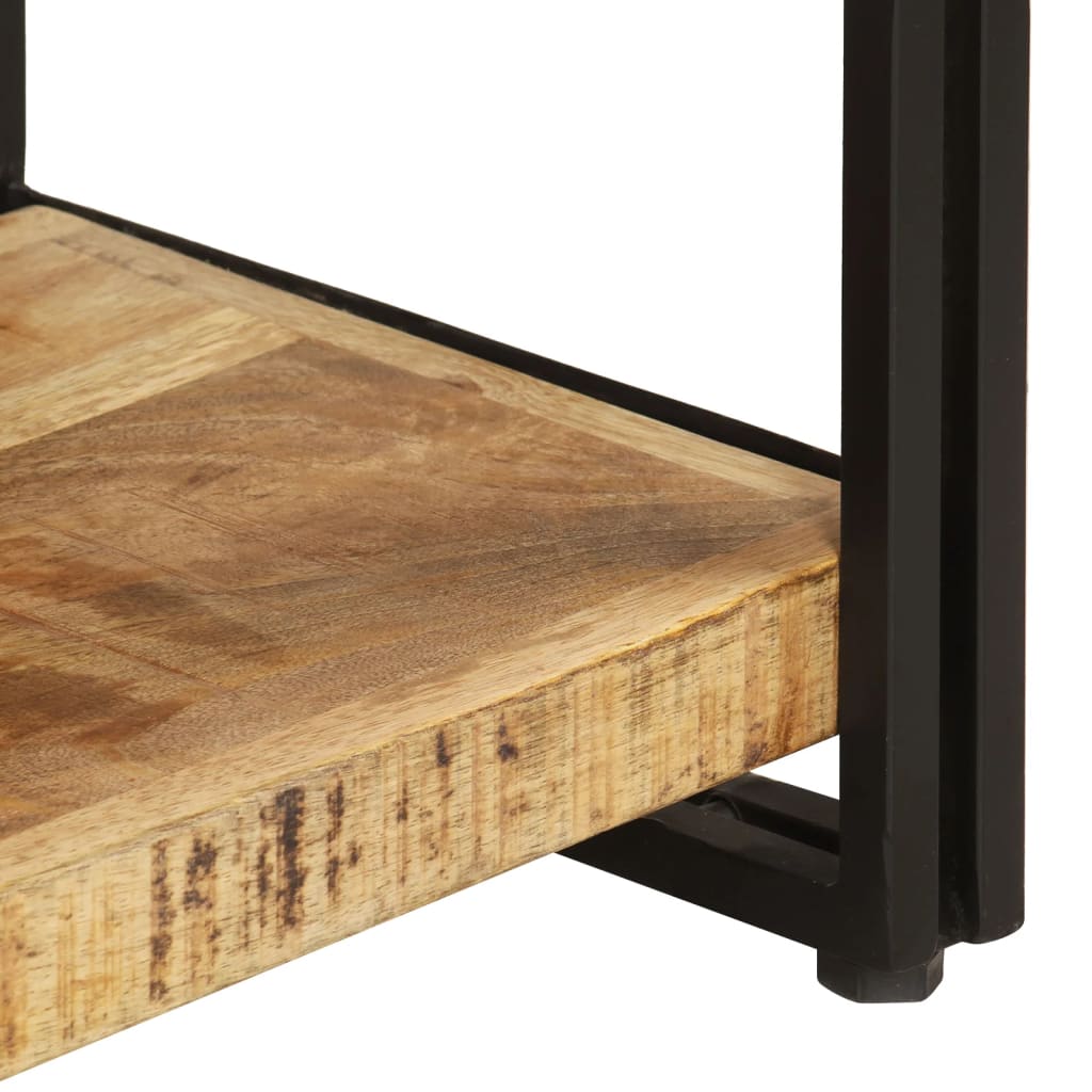 Βιβλιοθήκη με 3 Επίπεδα 140 x 30 x 80 εκ. από Μασίφ Ξύλο Μάνγκο