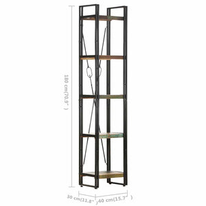 Βιβλιοθήκη με 5 Επίπεδα 40x30x180 εκ. Μασίφ Ανακυκλωμένο Ξύλο - Pakobazaar