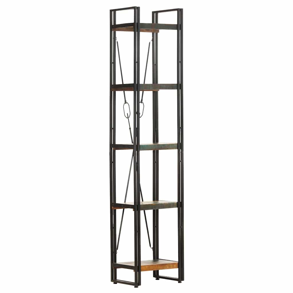 Βιβλιοθήκη με 5 Επίπεδα 40x30x180 εκ. Μασίφ Ανακυκλωμένο Ξύλο - Pakobazaar
