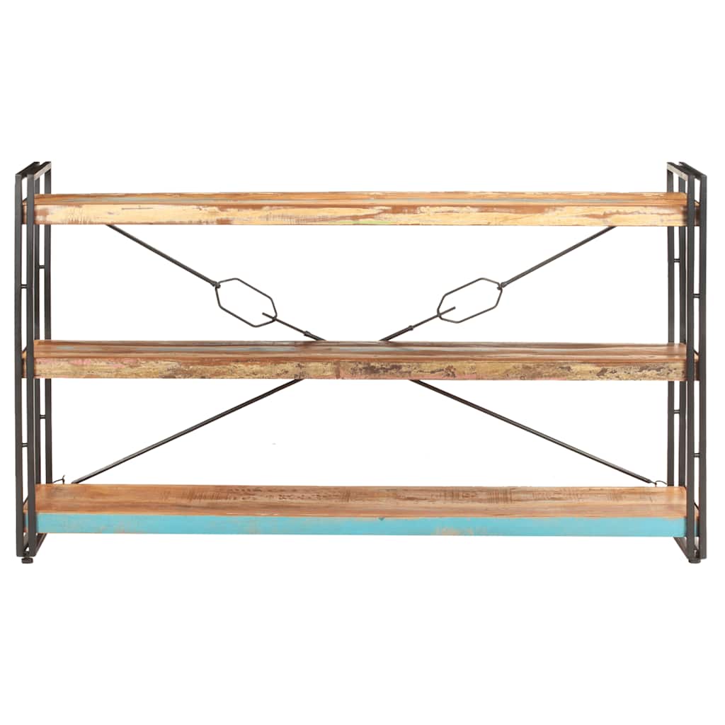 Βιβλιοθήκη με 3 Επίπεδα 140x30x80 εκ. Μασίφ Ανακυκλωμένο Ξύλο