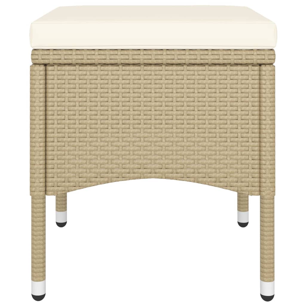 Σετ Επίπλων Bistro Κήπου 5 τεμ. Μπεζ Συνθ. Ρατάν/Ψημένο Γυαλί - PAKOBAZAAR