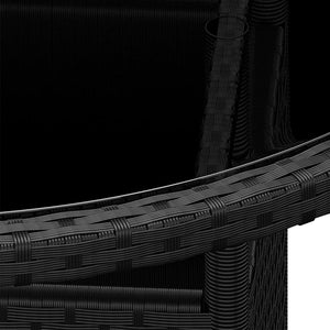 Σετ Επίπλων Bistro Κήπου 5 τεμ. Μαύρο από Συνθετικό Ρατάν - PAKOBAZAAR