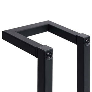 Βάση για Πετσέτες Επιτοίχια Μαύρη 12,5x12,5x60 εκ. Σιδερένια