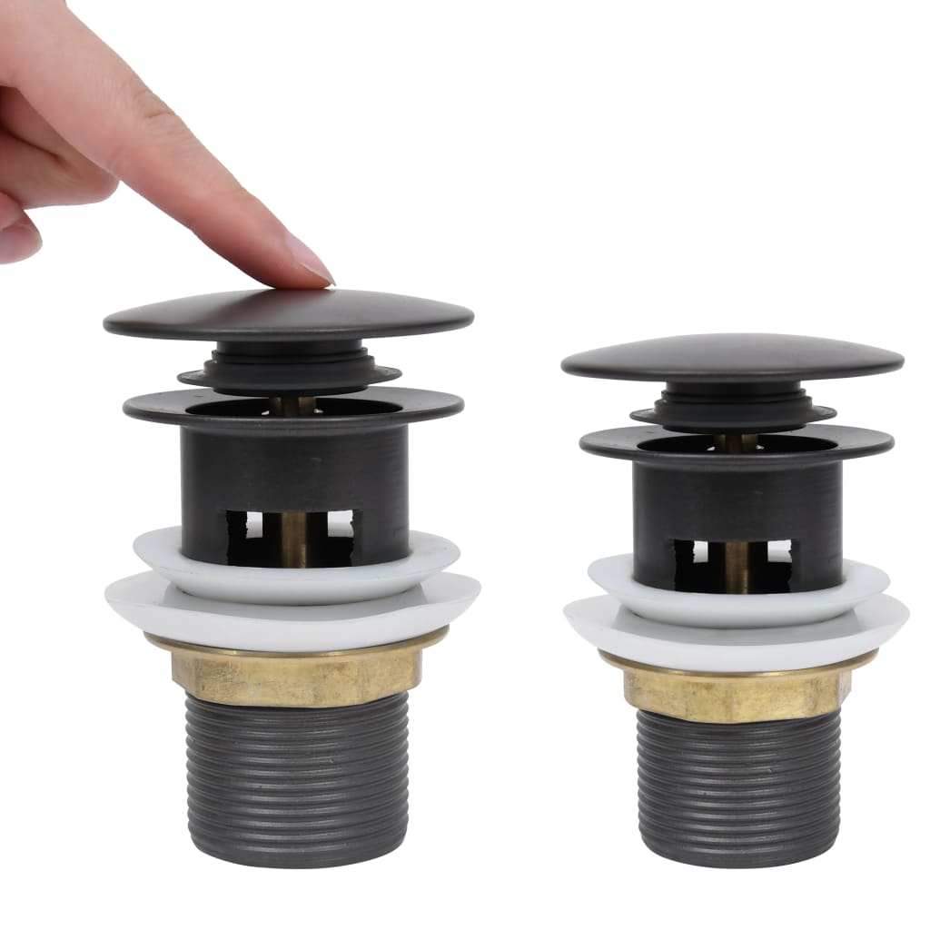 Βαλβίδα Νιπτήρα Πατητή με Υπερχείλιση Γκρι 6,4 x 6,4 x 9,1 εκ. - PAKOBAZAAR