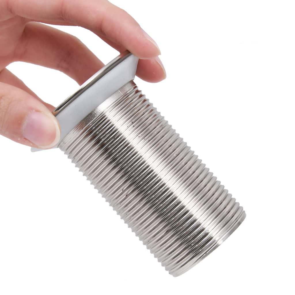 Βαλβίδα Νιπτήρα Πατητή Χωρίς Υπερχείλιση Χρωμέ 6,4x6,4x9,1 εκ. - PAKOBAZAAR