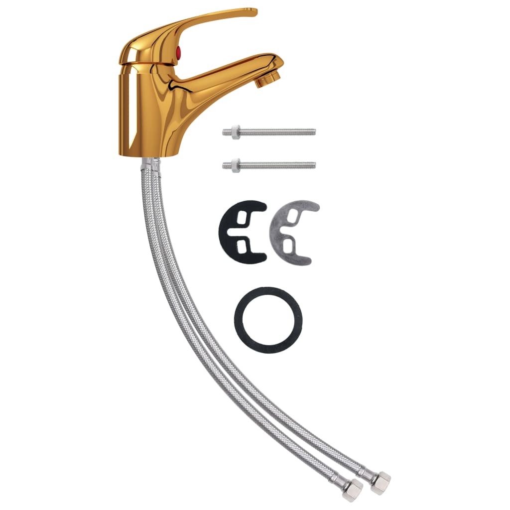 Μπαταρία Νιπτήρα Αναμεικτική Χρυσή 13 x 10 εκ. - PAKOBAZAAR