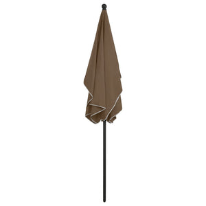 Ομπρέλα Κήπου με Ιστό Χρώμα Taupe 210 x 140 εκ.