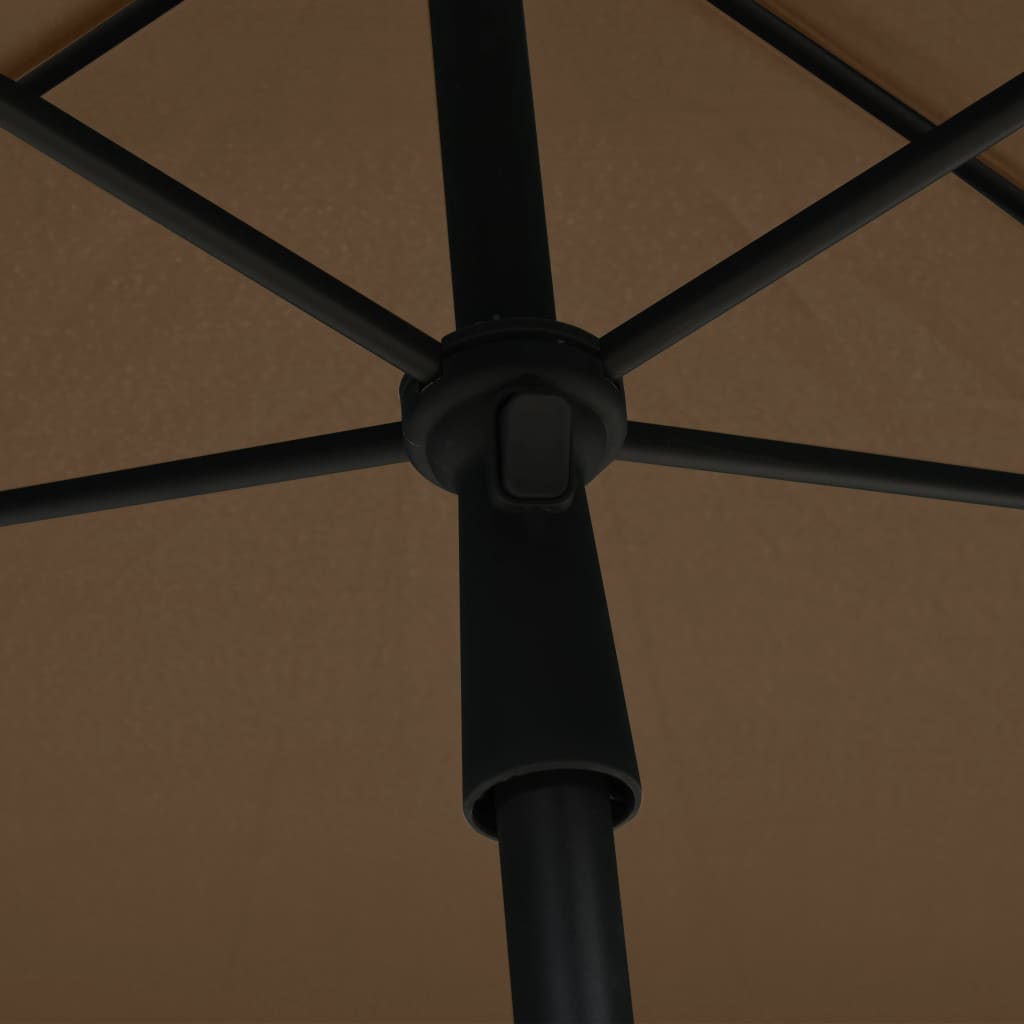Ομπρέλα Κήπου με Ιστό Χρώμα Taupe 210 x 140 εκ.