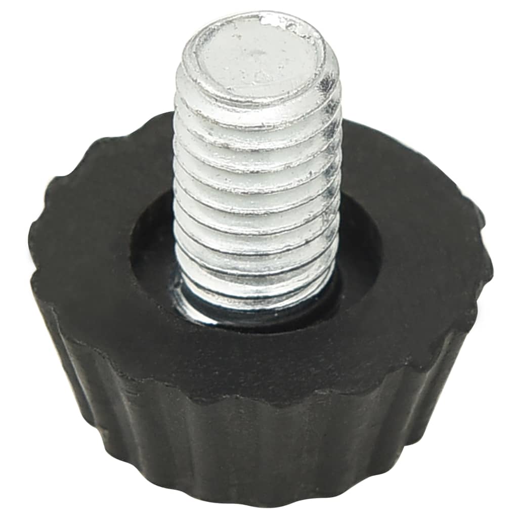 Πόδια Επίπλων Ρυθμιζόμενα Μ8 18 τεμ. Μαύρα - Pakobazaar