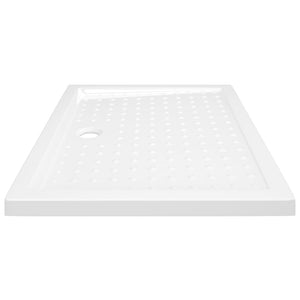Βάση Ντουζιέρας με Σχέδιο Τάπας Λευκή 90 x 70 x 4 εκ. από ABS - PAKOBAZAAR