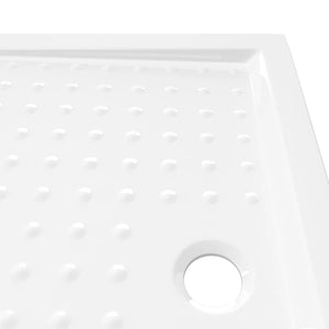 Βάση Ντουζιέρας με Σχέδιο Τάπας Λευκή 90 x 70 x 4 εκ. από ABS - PAKOBAZAAR