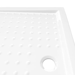 Βάση Ντουζιέρας με Σχέδιο Τάπας Λευκή 80 x 100 x 4  εκ. από ABS - PAKOBAZAAR