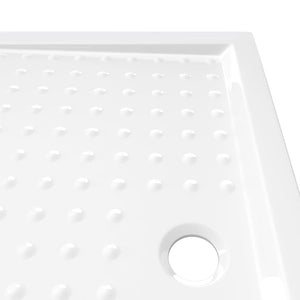 Βάση Ντουζιέρας με Σχέδιο Τάπας Λευκή 70 x 100 x 4  εκ. από ABS - PAKOBAZAAR
